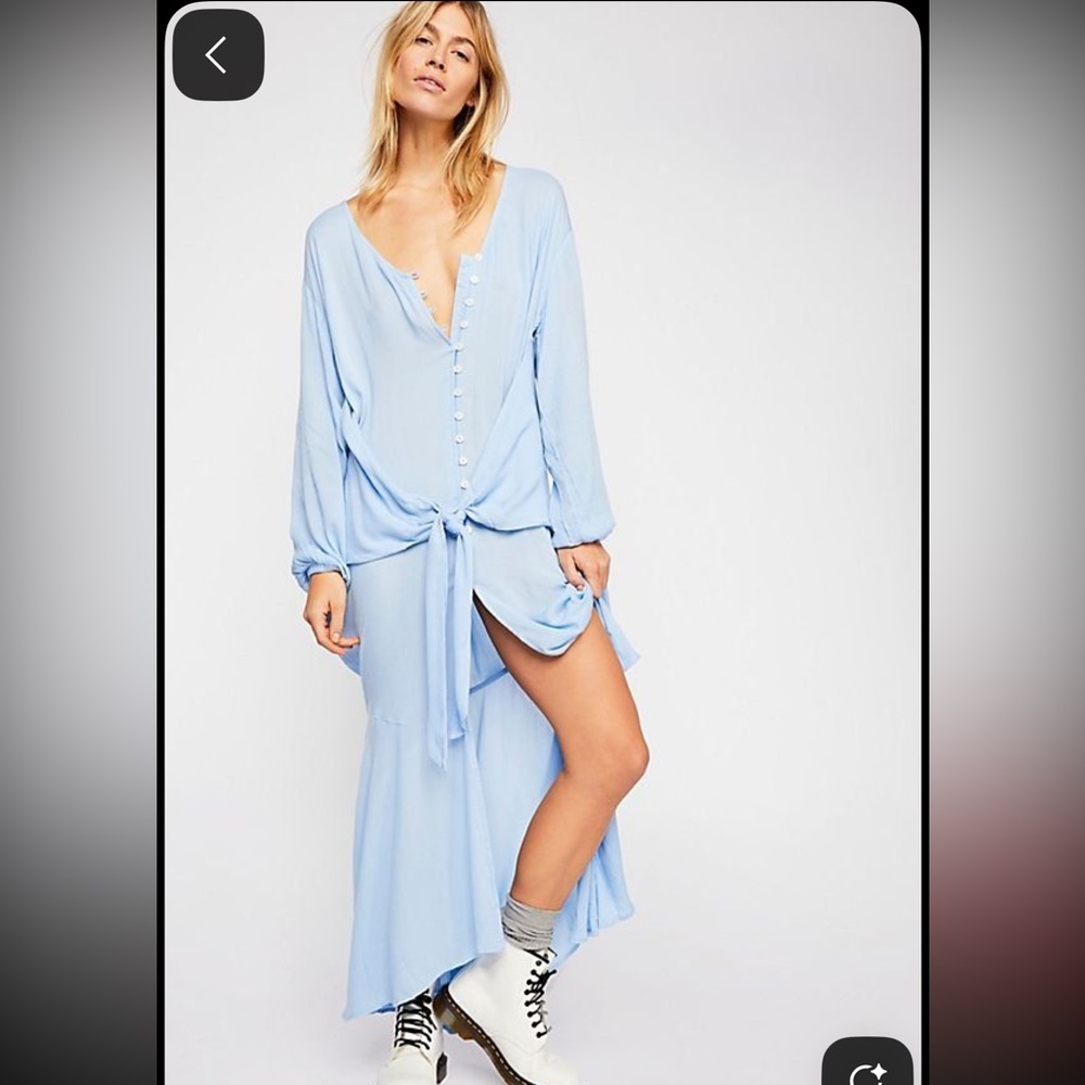 Free People Me Gusta maxi dress, light blue, XS